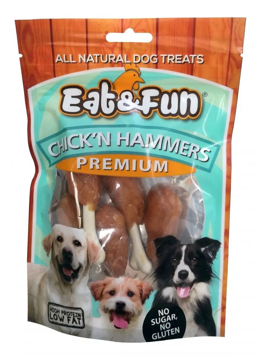 Recompense caini, Eat & Fun Chick'N Hammers, 100 g