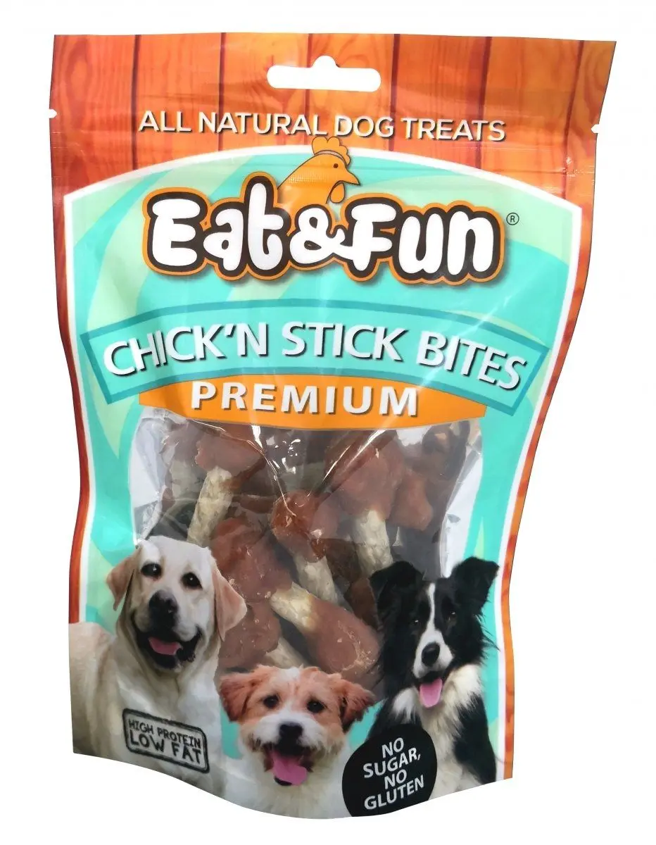 Recompense caini, Eat & Fun Chick'N Stick Bites, 100 g