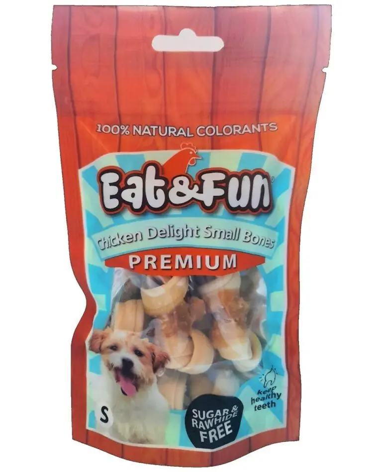 Recompense caini, Eat & Fun Chicken Delight Small Bones, 105 g