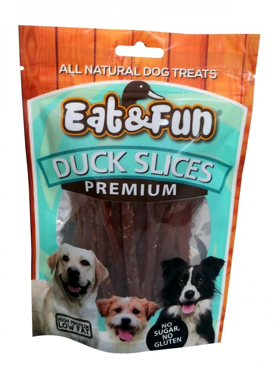 Recompense caini, Eat & Fun Duck Slices, 100 g