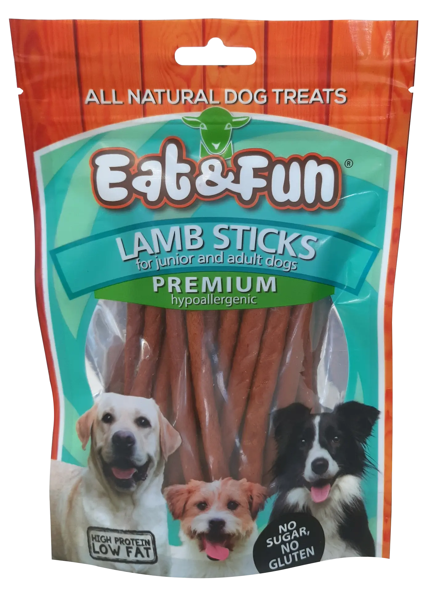 Recompense caini, Eat & Fun Lamb Sticks, 100 g