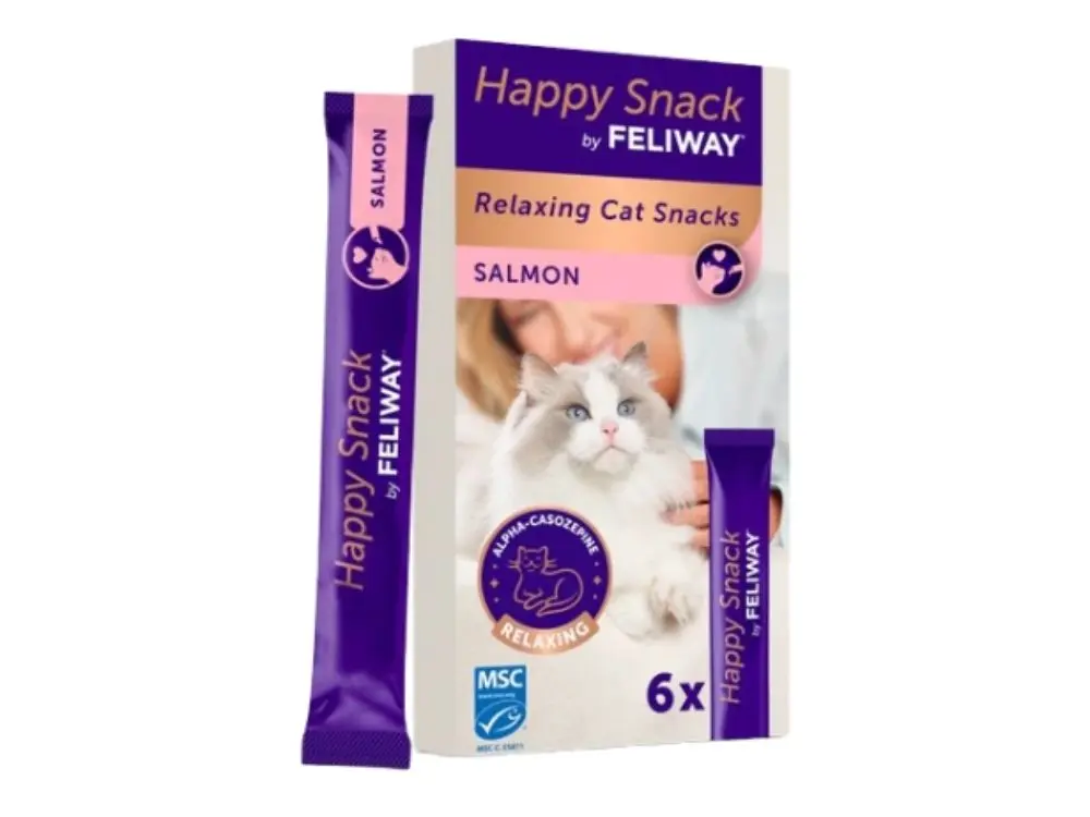 Feliway Happy Snack cu Somon, 6 buc x 15 g