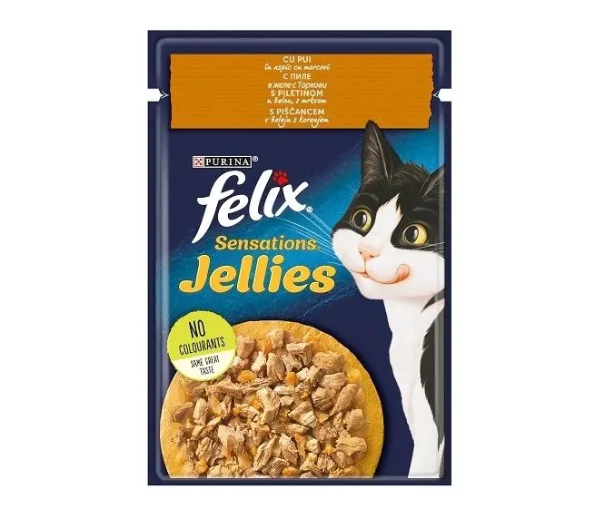 Felix Sensations Pui in Aspic cu Morcov 85g