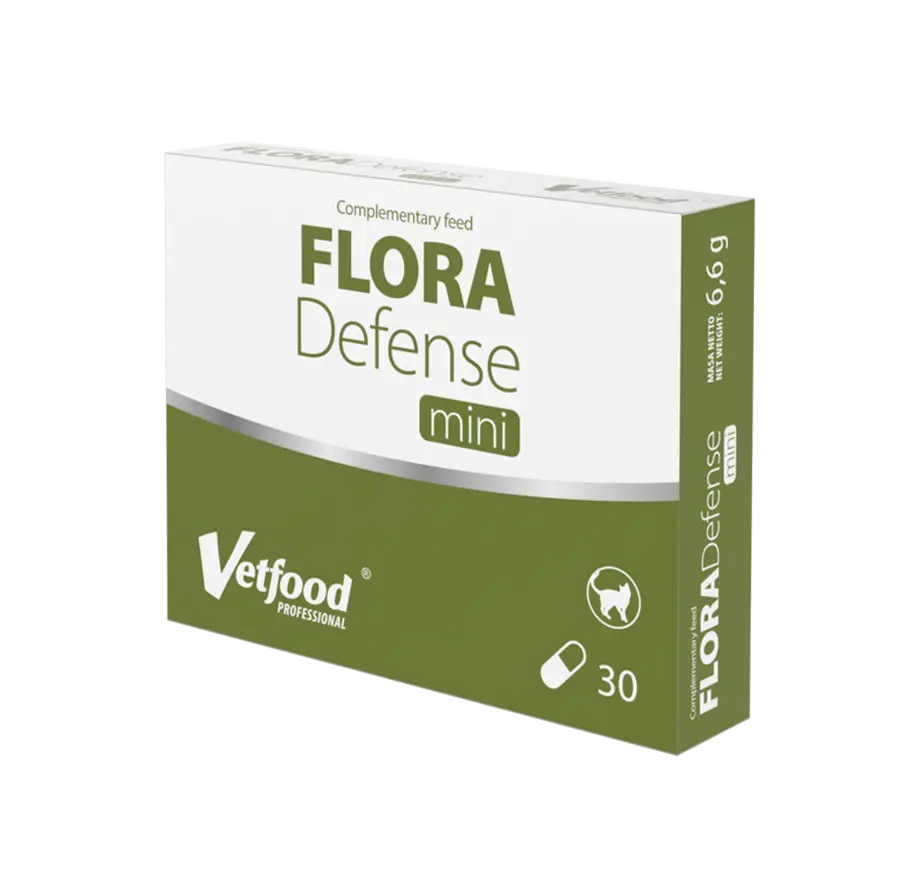 Supliment gastrointestinal, VetFood, Flora Defense Mini, 30 capsule