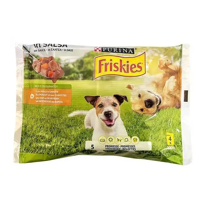 Friskies Adult cu Pui si Morcovi in Sos, 4x100 g