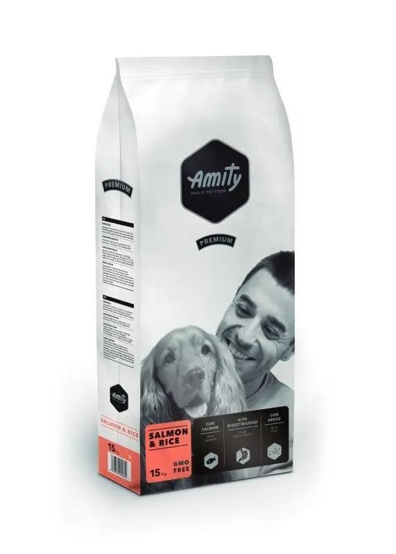 Hrana Uscata Caini, Amity Premium Dogs, Somon si Orez, 15 kg