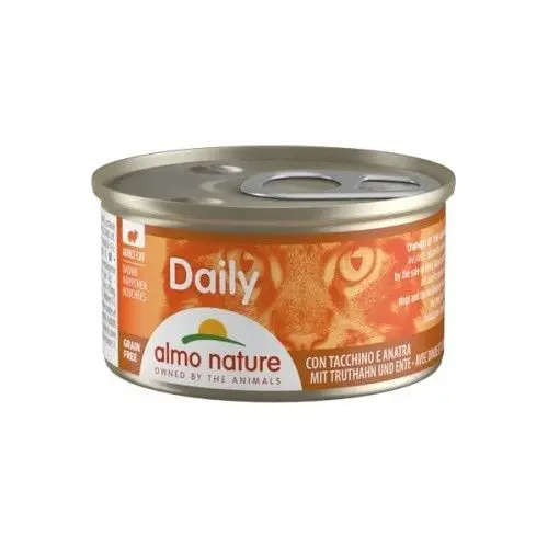 Hrana umeda pisici Almo Nature Daily Conserva Bucati Curcan si Rata, 85 g