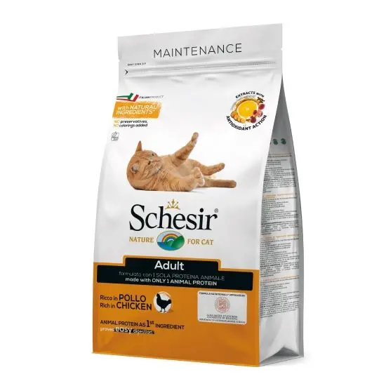 Hrana uscata pisici, Schesir Cat Monoprotein Pui, 400 g