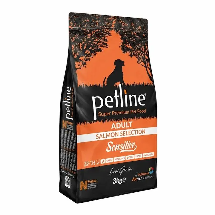 Hrana uscata caini, Petline Sensitive Adult, Somon, 3 kg