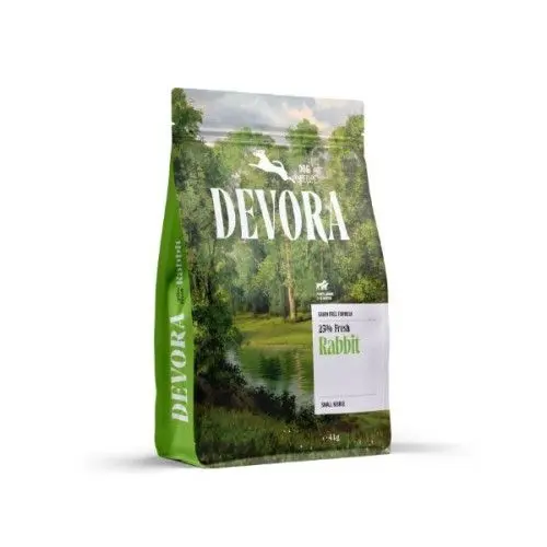 Hrana semi-umeda caini, Devora Dog Semi-Moist Puppy & Junior Medium & Large Grain Free Monoprotein, Iepure, 4 kg