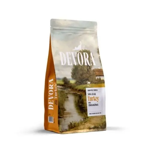 Hrana uscata pisici, Devora Cat Adult Grain Free, Curcan, Pui & Rata, 2 kg