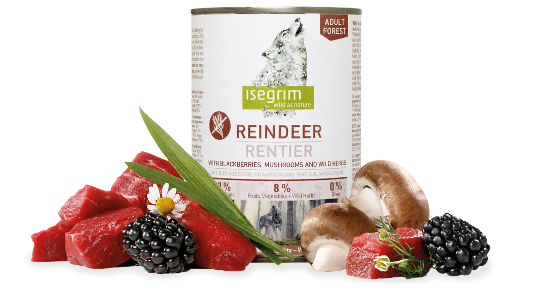Hrana umeda, Isegrim Dog Adult Reindeer, 800 g