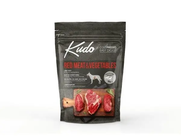Kudo Adult Mediu-Maxi, Hrana Uscata Presata la Rece, Carne Rosie si Legume, 3 kg