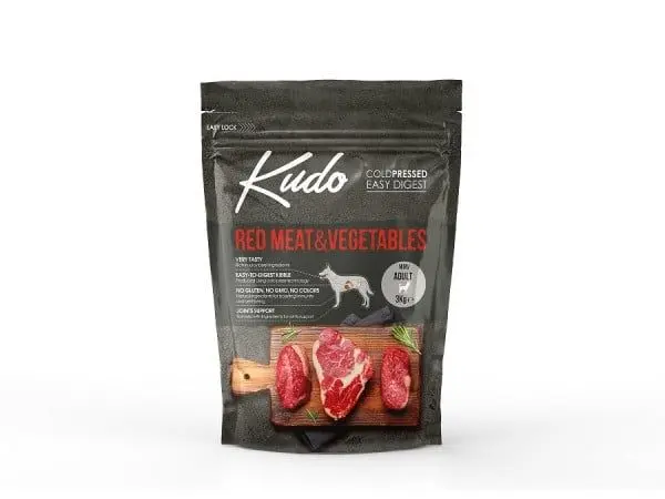 Kudo Adult Mini, Hrana Uscata Presata la Rece, Carne Rosie si Legume, 3 kg