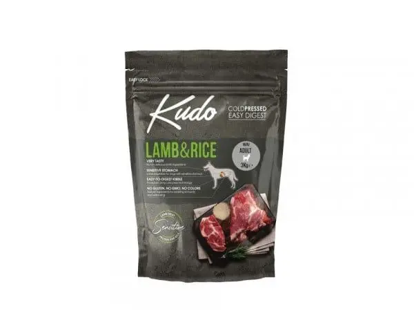 Kudo Adult Mini Sensitive, Hrana Uscata Presata la Rece, Miel si Orez, 3 kg