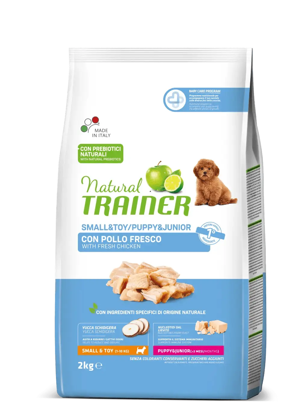 Natural Trainer, Puppy & Junior Mini & Toy cu Pui, 2 kg