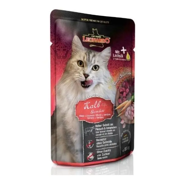 Hrana umeda pisici, Leonardo Vitel & Legume, 85 g