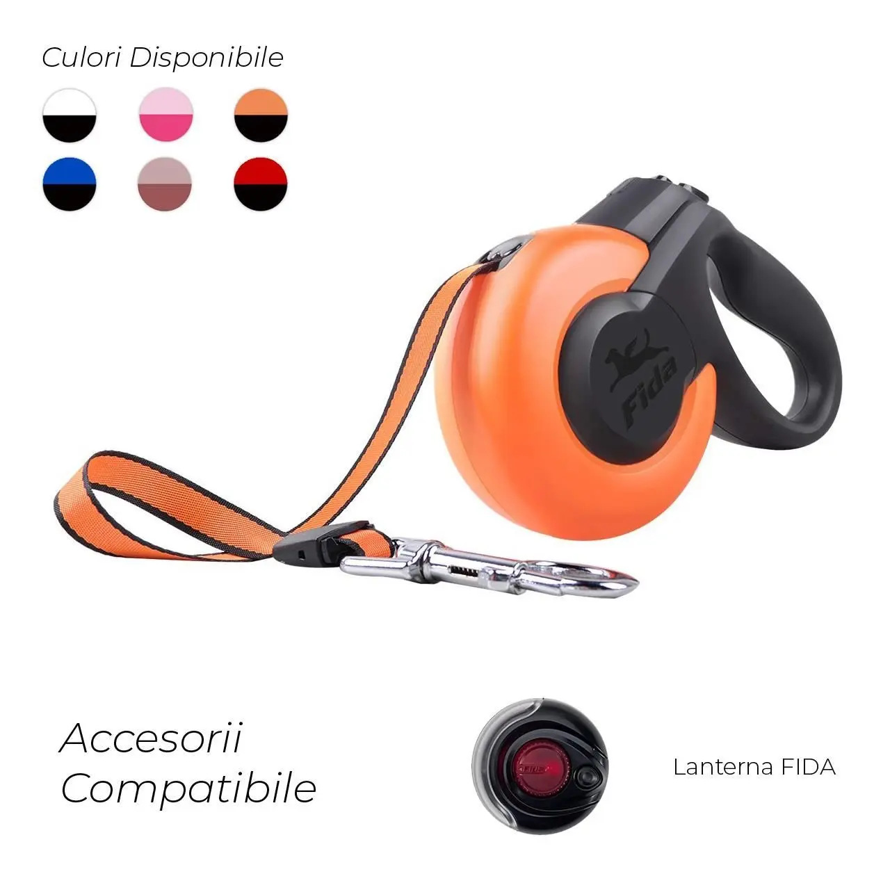 LESA PENTRU CAINI FIDA MARS BANDA M ORANGE, 25 KG/5M/2378