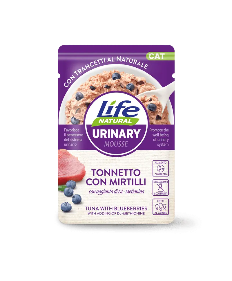 Hrana Umeda Pisici, Life Natural Urinary Mousse Ton si Afine, 70 g