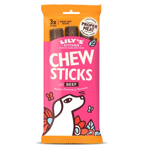 Lily's Kitchen Chew Sticks With Beef For Dogs 3x120 g