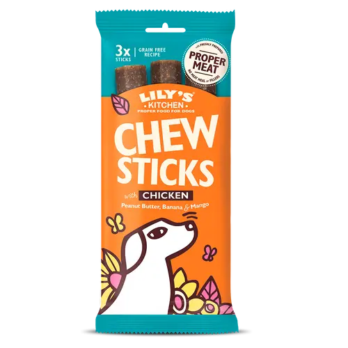 Lily's Kitchen Chew Sticks With Chicken For Dogs, 3x120 g