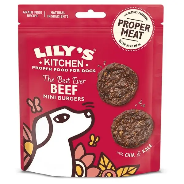 Lily's Kitchen the Best Ever Beef Mini Burgers Dog Treats, 70 g
