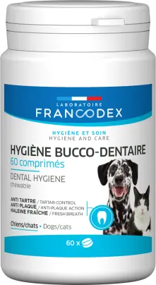 Francodex, Pasta de Dinti Masticabila Dog/ Cat, 60 tablete