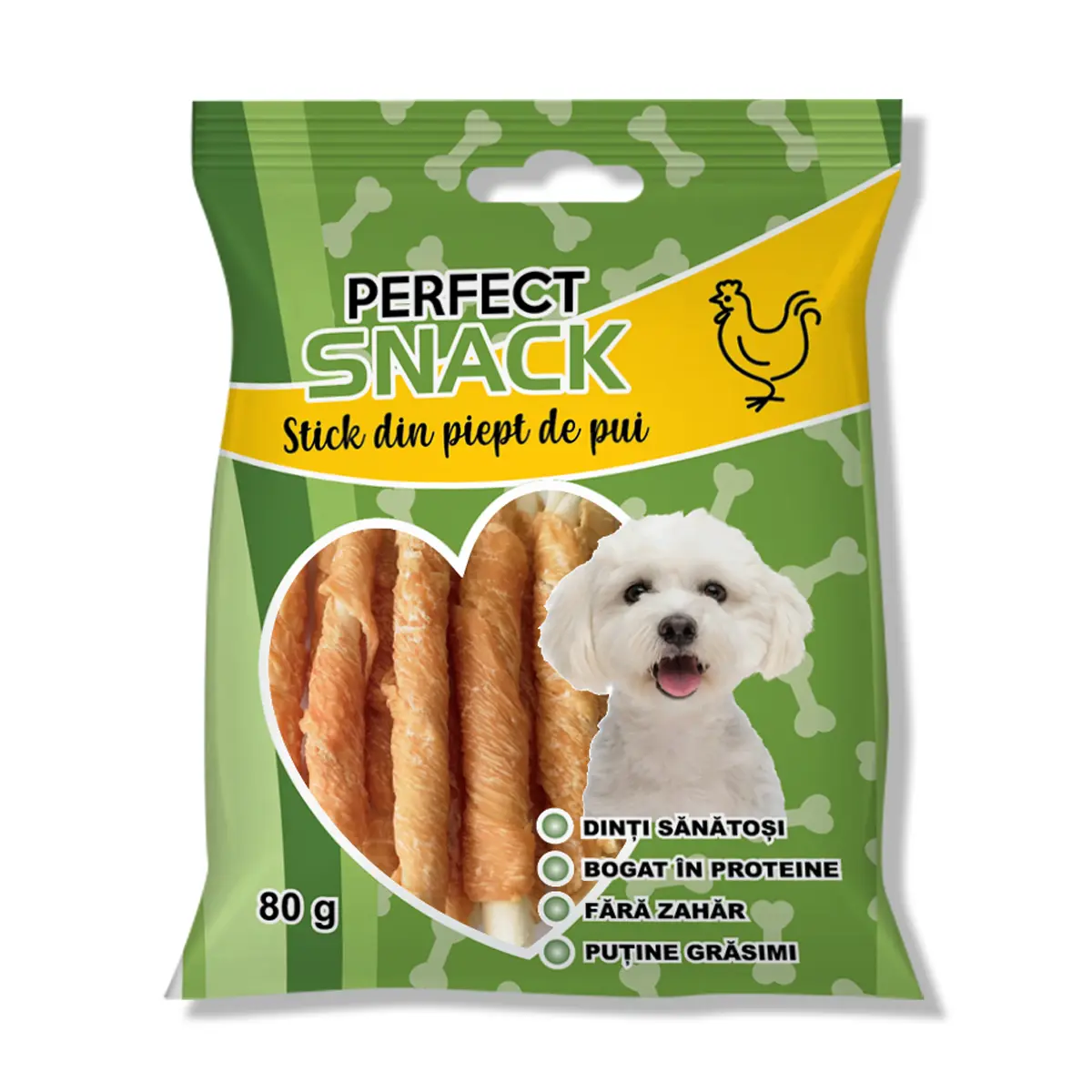 Hrana complementara pentru caini, Perfect Snack, stick din pui, 80 g