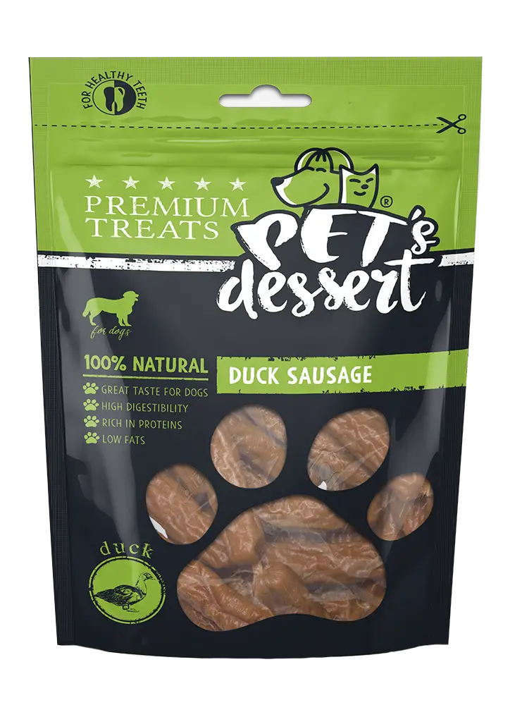 Pet's Dessert Dog Dog Duck Sausage, 80 g