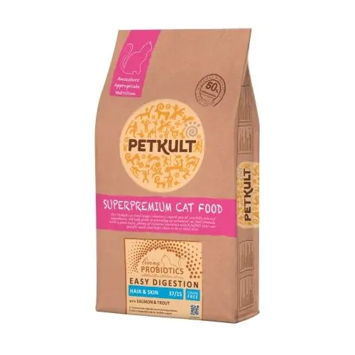 Hrana uscata pentru pisici Petkult Probiotics Hair and Skin, 7 kg