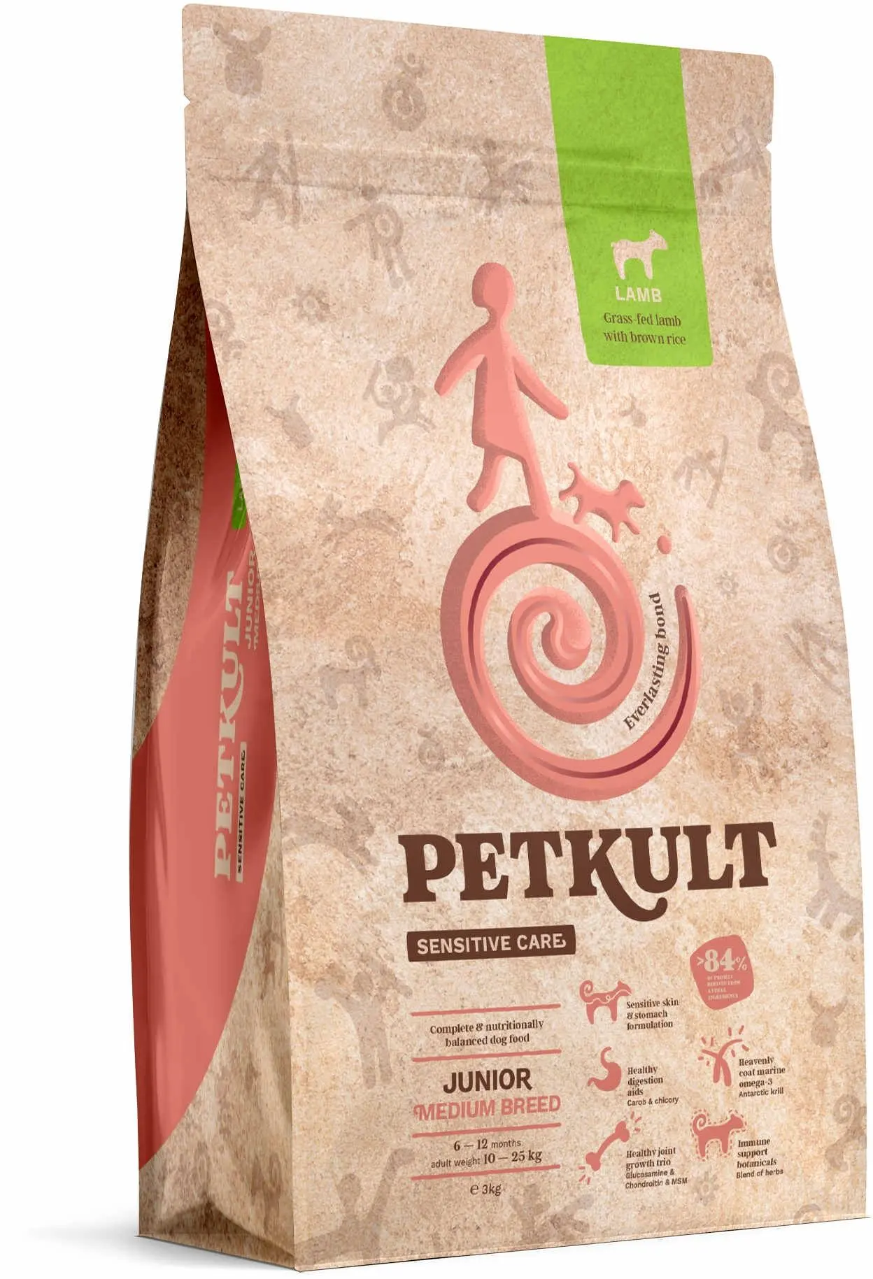 Petkult Sensitive Junior Medium, 3 kg