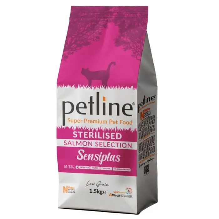 Hrana uscata pisici, Petline Sensiplus Sterilised, Somon, 1.5 kg