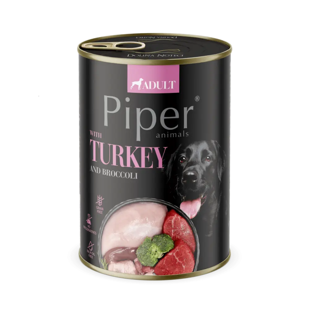 Piper Adult Dog, Carne de Curcan si Broccoli, 400 g