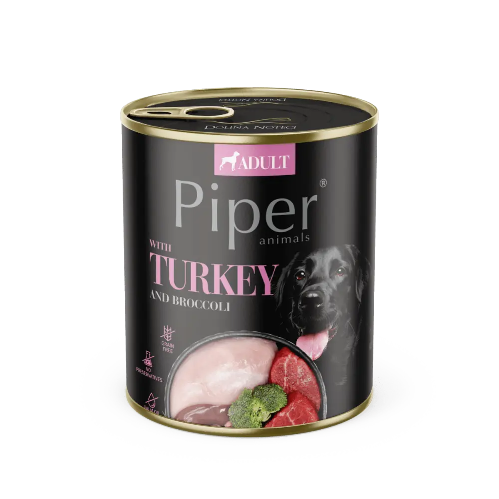 Piper Adult Dog, Carne de Curcan si Broccoli, 800 g