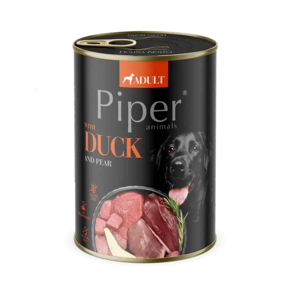 Piper Adult Dog, Carne de Rata si Pere, 400 g