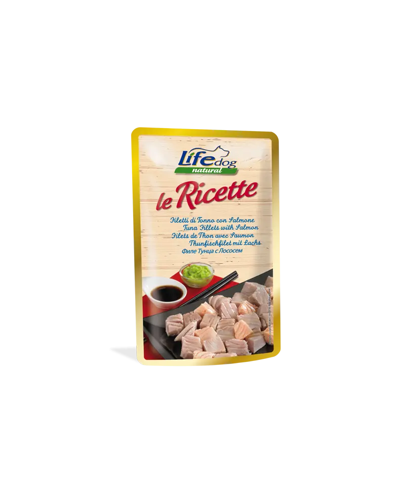 Hrana Umeda Caini, Life Dog Le Ricette, Ton File & Somon, 95 g