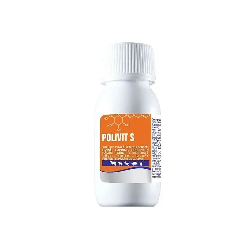 POLIVIT S, Pasteur, solutie orala pentru pasari, 100 ml