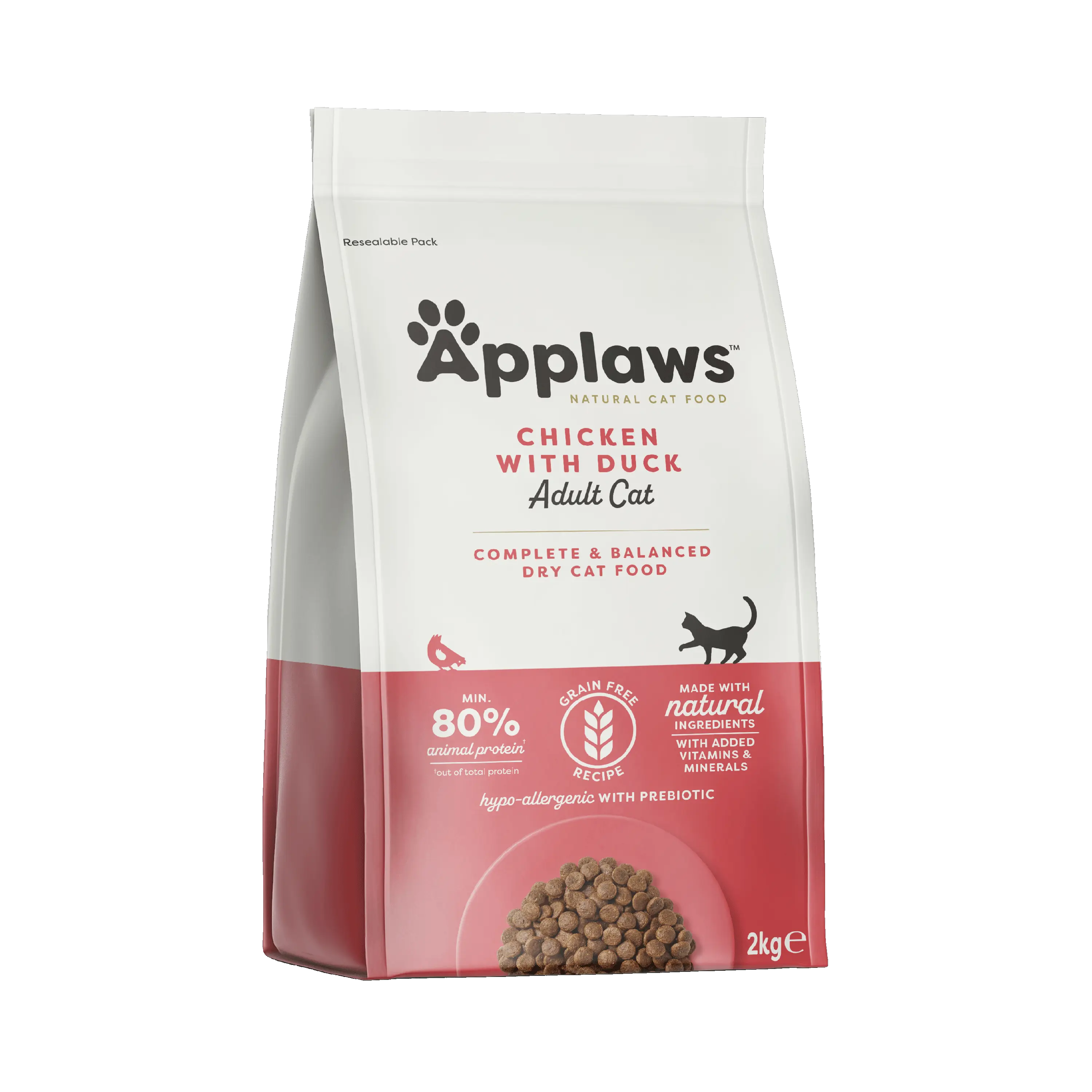 Hrana uscata pisici, Applaws Cat Adult Cu Rata si Pui, 2 kg