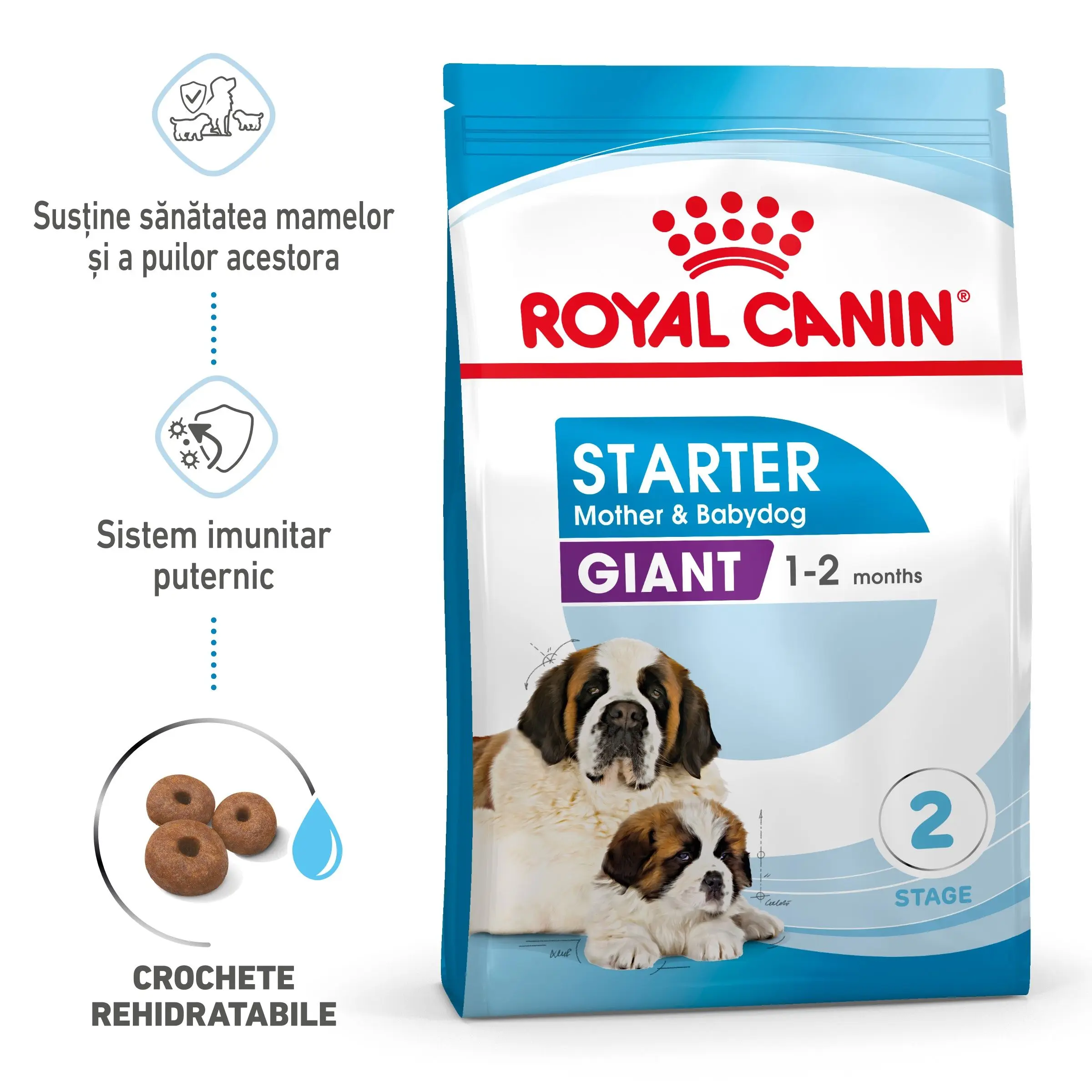 Royal Canin Giant Starter Mother & Babydog, mama si puiul, hrana uscata caine, 15 kg