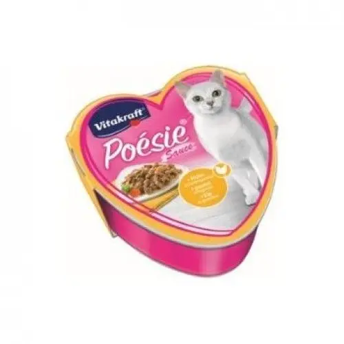 Hrana completa pisici, Vitakraft Poesie, Pui si Legume, 85 g