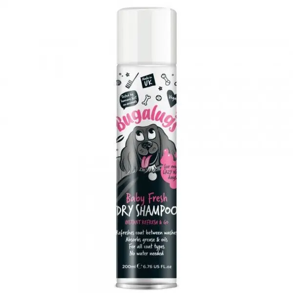 Sampon uscat pentru catelusi, Bugalugs Baby Fresh, 200 ml