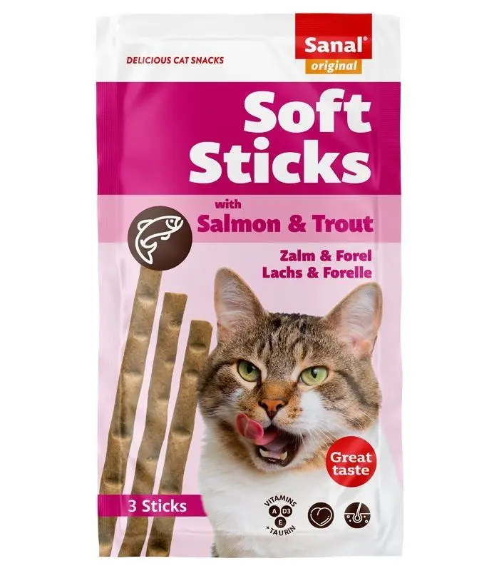 Sanal Cat Salmon and Trout, 3 sticks/ 15 g