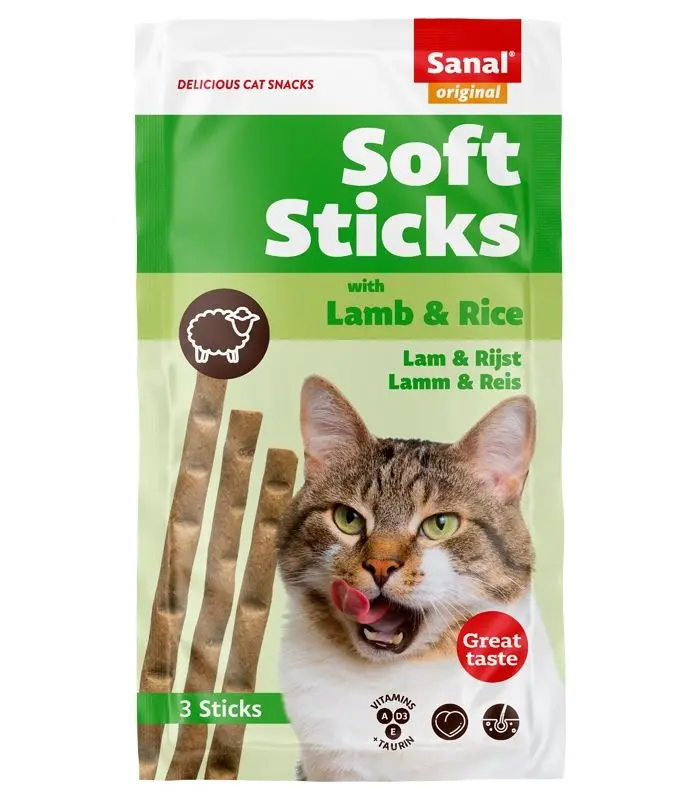 Sanal Sticks Lamb and Rice, 3 sticks/ 15 g