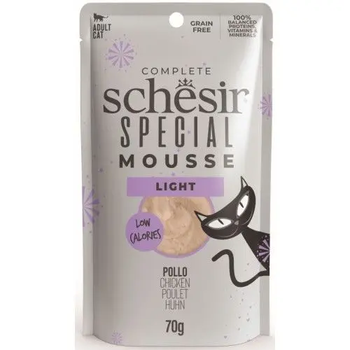 Hrana umeda pisici, Schesir Special Light Cat Pui, 70 g