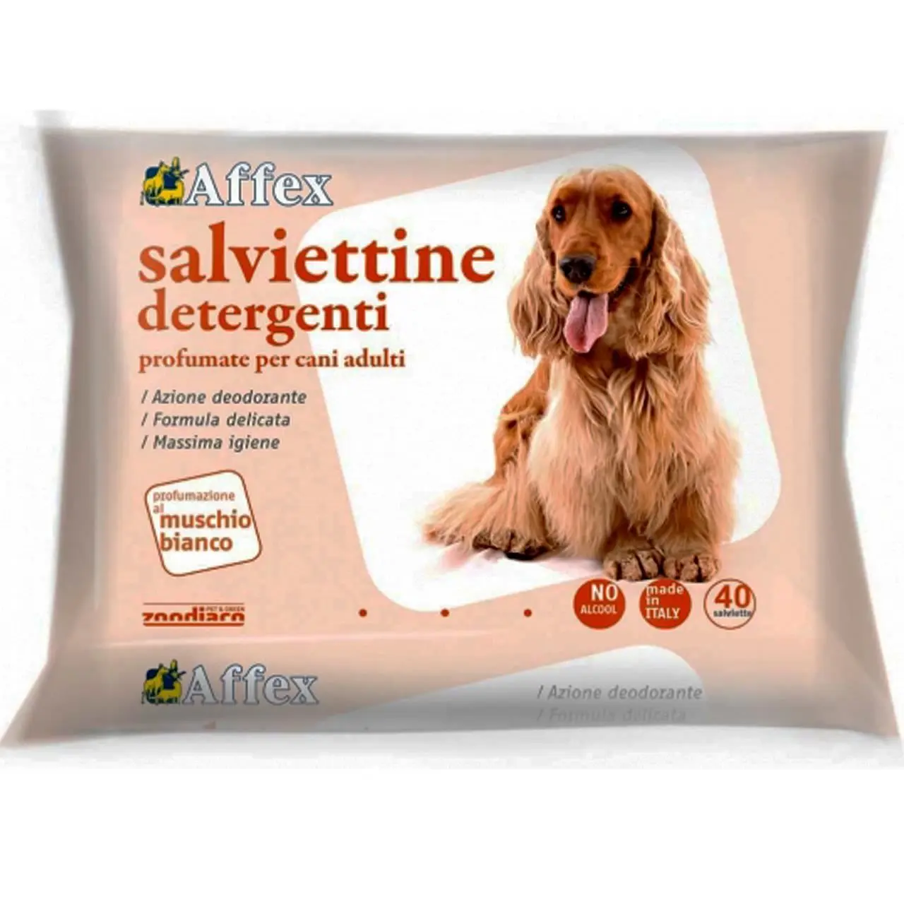 Servetele Umede pentru Caini Affex Mosc Alb, 40 buc
