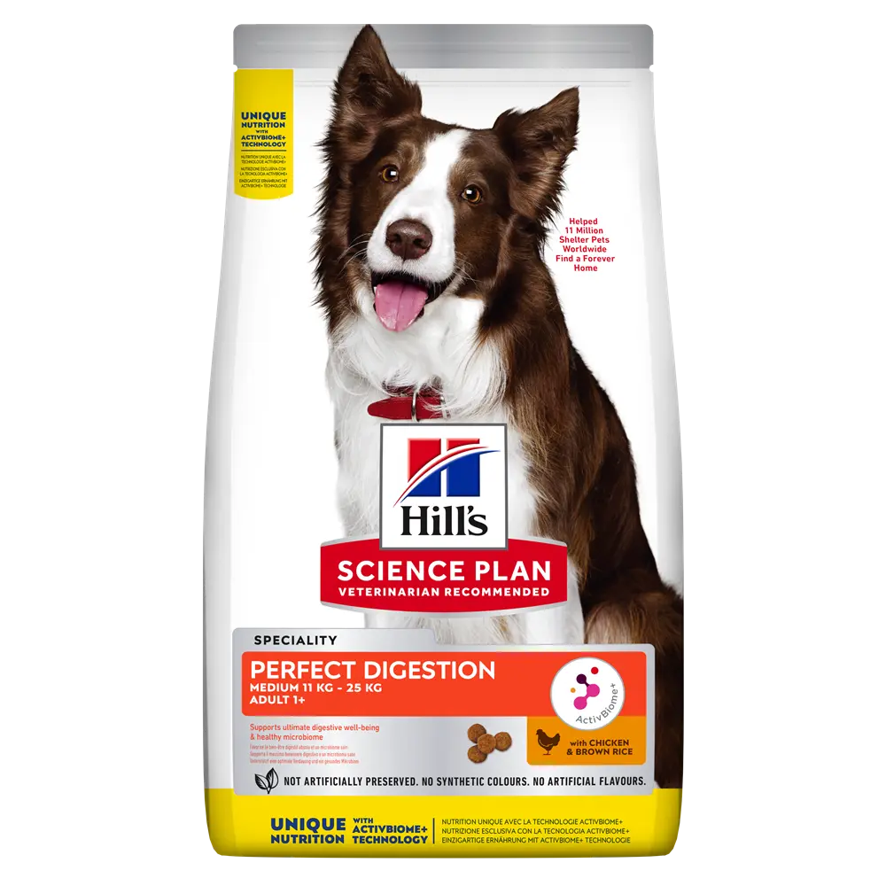 Hrana uscata caini, Hill's Science Plan Canine Adult Perfect Digestion Medium, 2.5 kg