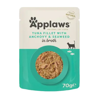 Applaws Tuna Fillet with Anchovy, plic, 70 g