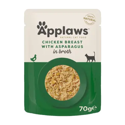 Applaws Chicken Breast with Asparagus, plic, 70 g