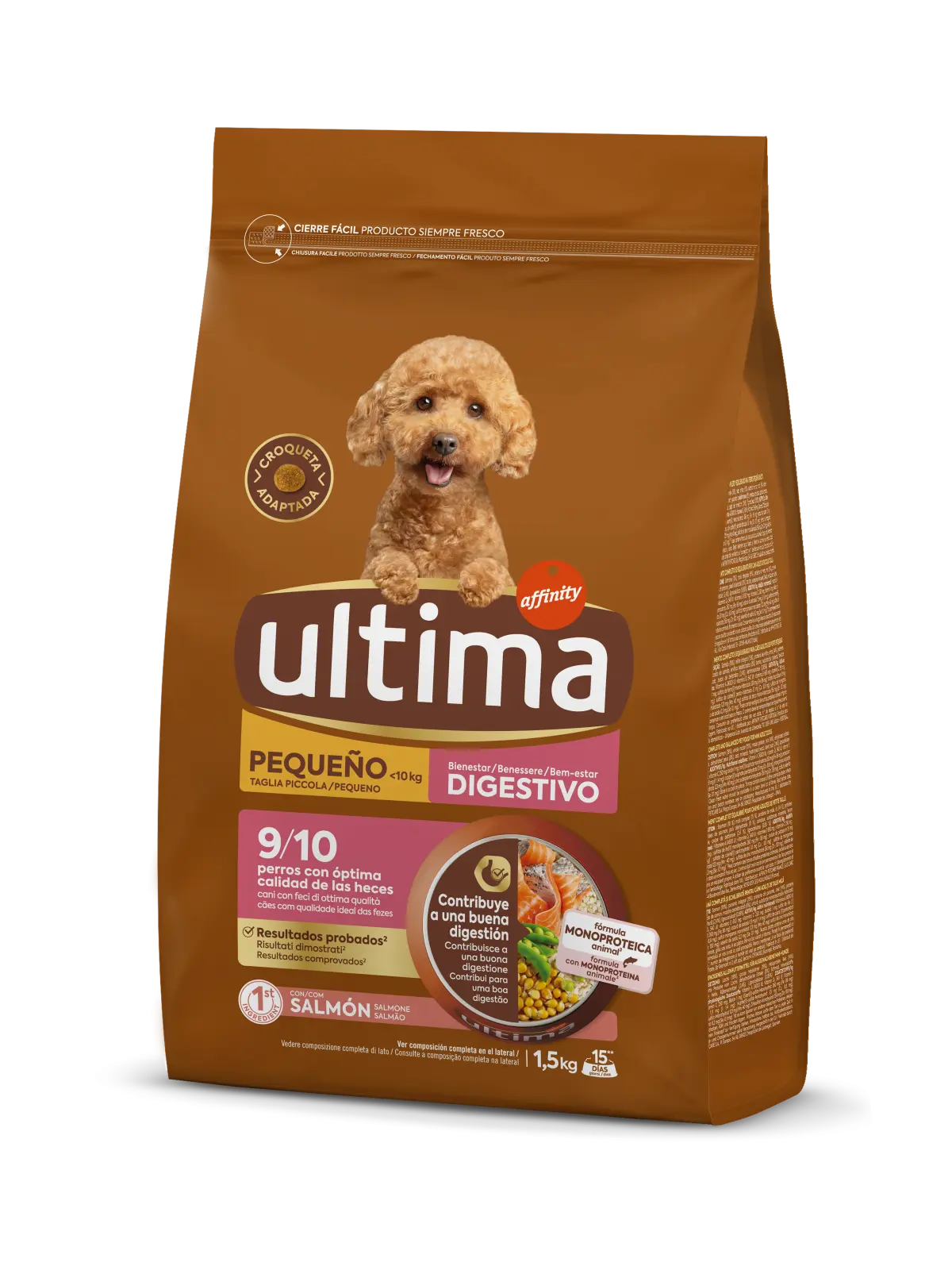 Hrana uscata caini, Ultima Dog, Mini Adult Sensitive Somon, 1.5 kg