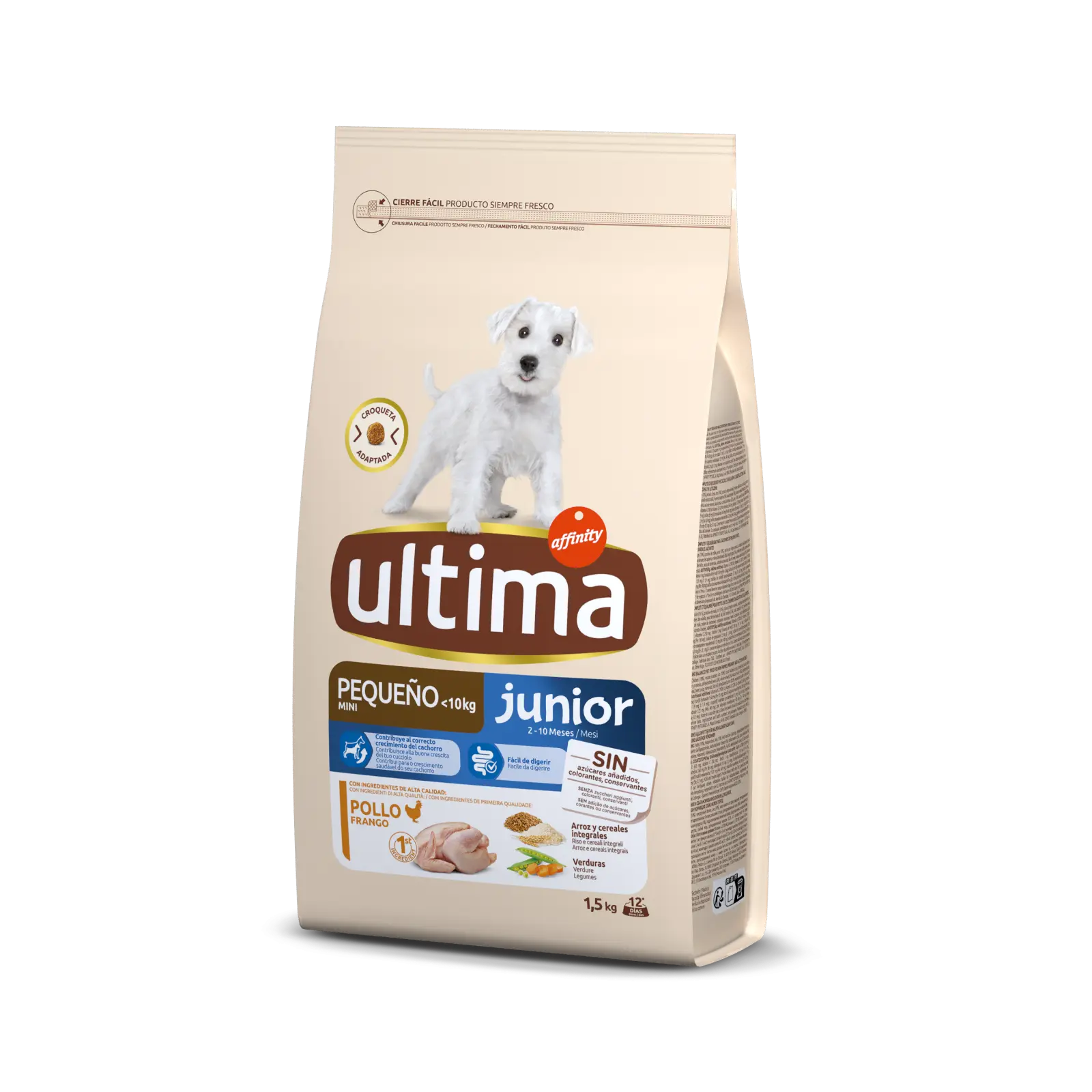 Hrana uscata caini, Ultima Dog, Mini Junior Pui, 1.5 kg